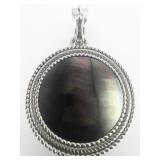 Judith Ripka Ruby & Mother Of Pearl Sterling Silver Enhancer .