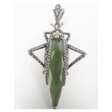 Barbara Bixby Grasshopper Sterling And 18K Yellow Gold Enhancer.