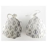 Jay King Dtr Amber & Turquoise Sterling Silver French Wire Earrings .