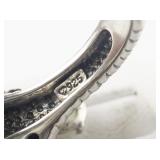 Dragon CZ Accented With Aventurine Sterling Silver Ring. Size 9.