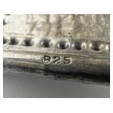 Repousse Elephant 825 Silver Cuff Bracelet.