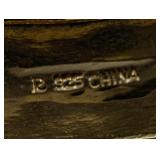 Technibond CZ Accented Textured Vermeil Cuff Bracelet.