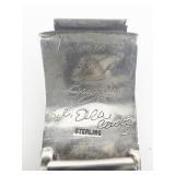 Rita A Benally (Inlay) & Ella Cowboy (Silver) Turquoise, Jet, Mother-Of Pearl & Coral Inlay Sterling Silver Stretch Watch Strap. 18Mm Lug Width.