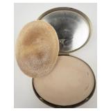 AVON Quilted Peacock Enameled Gold Tone Base Metal Makeup Compact.