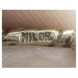 MILOR Cream Quartzite Sterling Silver Bead Necklace.