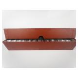 Red Storage Box with 29 Gemstone Boxes with Silicone Membrane