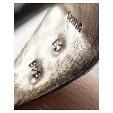 BJ Turquoise Filigree Bail Sterling Silver Pendant.