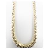 Technibond Polished Popcorn Vermeil Chain Necklace.