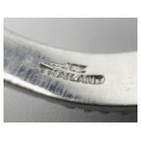 Judith Ripka Cushion Cut Blue Topaz sterling Silver Cocktail. Size 9.75 - 10.