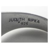 Judith Ripka Iolite Cluster sterling Silver Ring. Size 8.