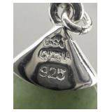 Gold Stone Jewelry Corp. Aventurine Drop Sterling Silver French Wire Earrings .