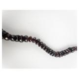 Gem En Vouge Garnet Faceted Base Metal Bead Necklace.