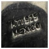 ATI (MEXICO) Oval Cut Red Jasper Sterling Silver Pendant Necklace & French Wire Earrings.