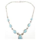 Whitney Kelly Turquoise Sterling Silver Necklace.