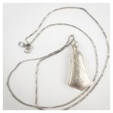 Chapal-Zenray Vintage Art Nouveau Perfume Flask Sterling Silver Flask Pendant Necklace.