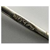 Chapal-Zenray Vintage Art Nouveau Perfume Flask Sterling Silver Flask Pendant Necklace.