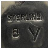 Ben Yazzie Turquoise Needlepoint Sterling Silver Pendant.