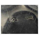 Massive Eye Of The Storm Roman Glass Sterling Silver Necklace.