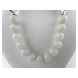 Aventurine Silver Tone Bead Necklace.
