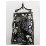 Aventurine (and Amethyst?, Onyx?) Dragon Sterling Silver Enhancer.