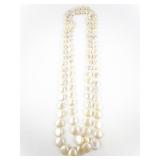 Champagne Freshwater Coin Pearl Necklace . 48"