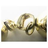 Onyx & Sterling Silver Bead Necklace.