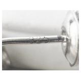 Curvy Marcasite Sterling Silver Post Back Pierced Earrings.