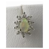 Ethiopian Welo Opal Sterling Silver Stud Earrings .