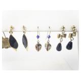 Group of 7 Base Metal French Wire, Post Back, & Clip-On Earrings .