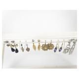 Group of 7 Base Metal French Wire, Post Back, & Clip-On Earrings .