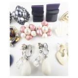 Group of 8 Funky, Fun, & Bold Base Metal Earrings .