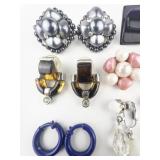 Group of 8 Funky, Fun, & Bold Base Metal Earrings .