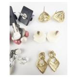 Group of 8 Funky, Fun, & Bold Base Metal Earrings .