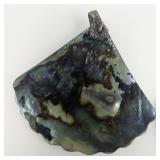 Abalone Shell sterling Silver French Wire Earrings .