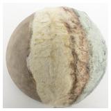 Large Beachy Fabric Base Metal Clip-On Earrings .