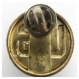 Vintage U.S. Block Letters Collar Disk (C1945-1970) Brass Collar Disk.