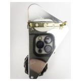 Abstract Design Synthetic Materials And Glass (?) Brooch .