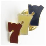 Lucky Sevens (Red, White And Blue)Yellow Base Metal Lapel Pin.