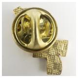 Lucky Sevens (Red, White And Blue)Yellow Base Metal Lapel Pin.