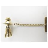 Vintage Tall Claw Set, Simulated Pearl Yellow Base Metal Tie Tac.