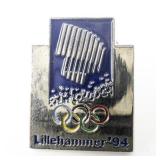 1994 Lillehammer Winter Olympics Base Metal Lapel Pin.