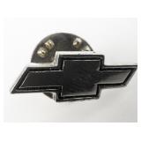 Chevy White Base Metal Lapel Pin.