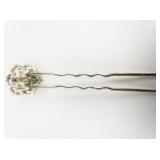 Simulated Pearl Cluster Yellow Plated Base Metal Hair Pin.