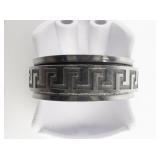 Greek Key Spinning Base Metal Ring. Size 9 - 9.25.