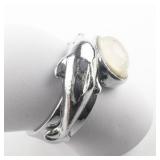 Dolphin Base Metal Adjustable Ring. Size 6-6.75.