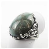 Kabana Oval Cut Turquoise Sterling Silver Ring. Size 5.75 - 6.