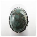 Kabana Oval Cut Turquoise Sterling Silver Ring. Size 5.75 - 6.