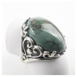 Kabana Oval Cut Turquoise Sterling Silver Ring. Size 5.75 - 6.