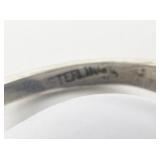 Mystic Topaz Solitaire Sterling Silver Ring. Size 8.75 - 9.