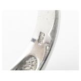 Pink & White CZ sterling Silver Ring. Size 8 - 8.25.